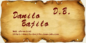 Danilo Bajilo vizit kartica